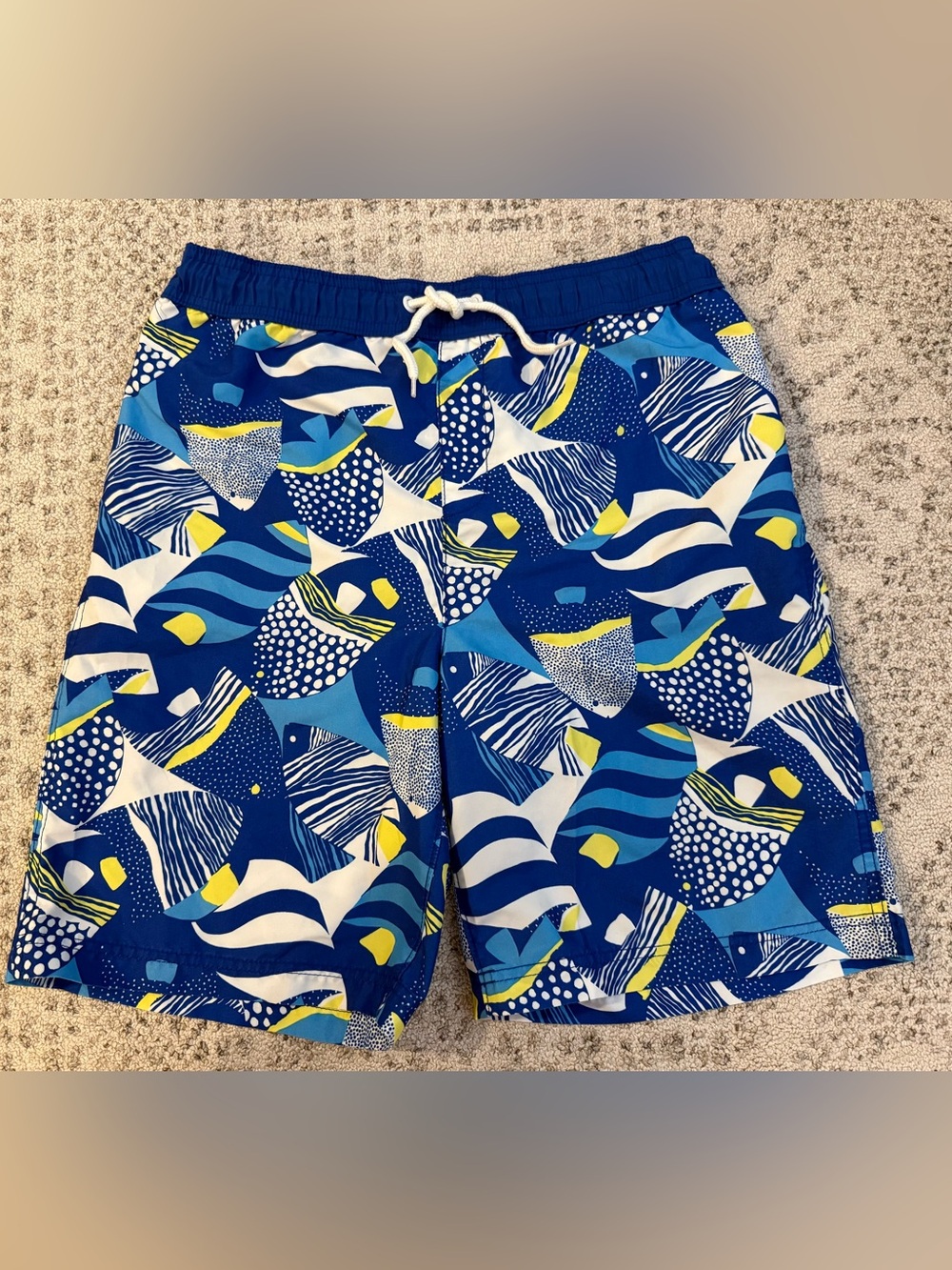 Lands End Boys Swim Trunks Sz XL (18H-20H) Tropical Print